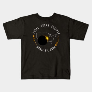 Total Solar Eclipse 2024 Kids T-Shirt